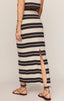Gail Striped Jersey Midi Skirt