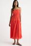 Dalia Tie-Waist Tiered Organic Cotton Dress