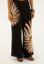 Ammonite Placed Black Smocking Pants