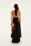 Ammonite Placed Black Midi Tunic