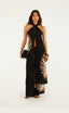 Ammonite Placed Black Midi Tunic