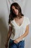 Val Hemp Milk Cotton V Neck