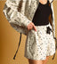 Polka Dot High Neck Jacket