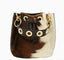 Genuine Leather & Cowhide Bucket Bag