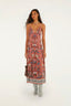 Floral Beauty Tapestry Blush Pink Maxi Slip Dress