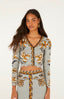 Stained Glass Beauty Grey Knit Top