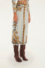 Stained Glass Beauty Grey Knit Skirt