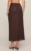 Eda Polka Dot Mesh Midi Skirt