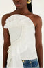 White Smocked Strapless Top