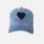 Imperfect Heart Baseball Hat- Denim/Black