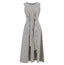 Inez Midi Dress- Dark Navy Stripe