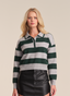 Lennon Double Collar Rugby Stripe Pullover