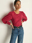 Loren Smocked Peasant Tee