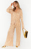 Everywhere Pants- Gold Pleat