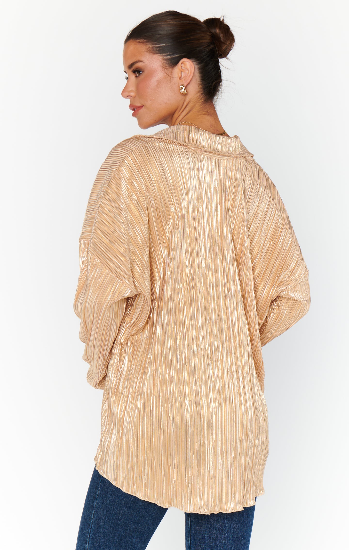 Everywhere Top- Gold Pleat