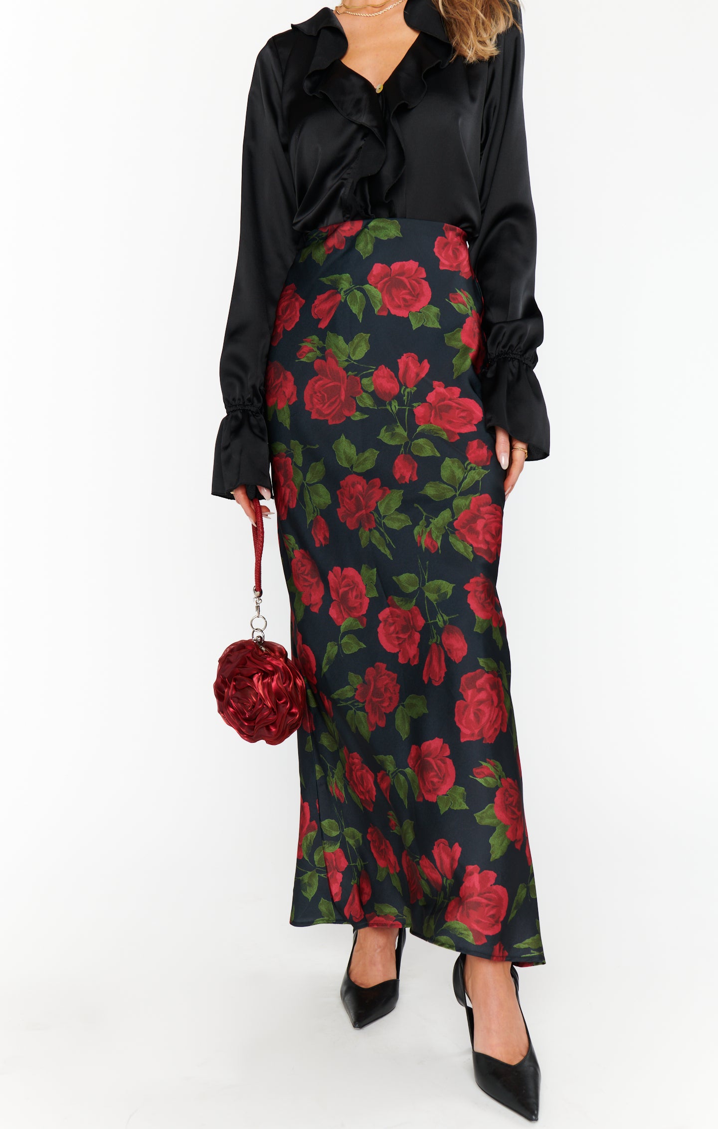 Maci Maxi Skirt- Send me Roses