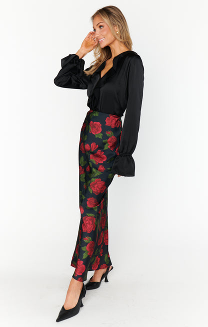 Maci Maxi Skirt- Send me Roses