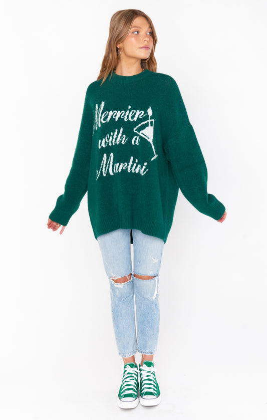 Classic Crewneck Sweater- Merrier with a Martini