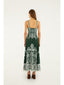 Miranda Dark Green Belt Buckles Maxi Dress