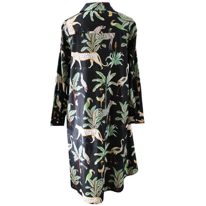 Safari at Night Button Down Shirt Dress