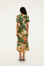 Oriental Garden Multi Short Sleeve Maxi Dress
