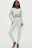 Piper Legging- Silver Shine Waffle