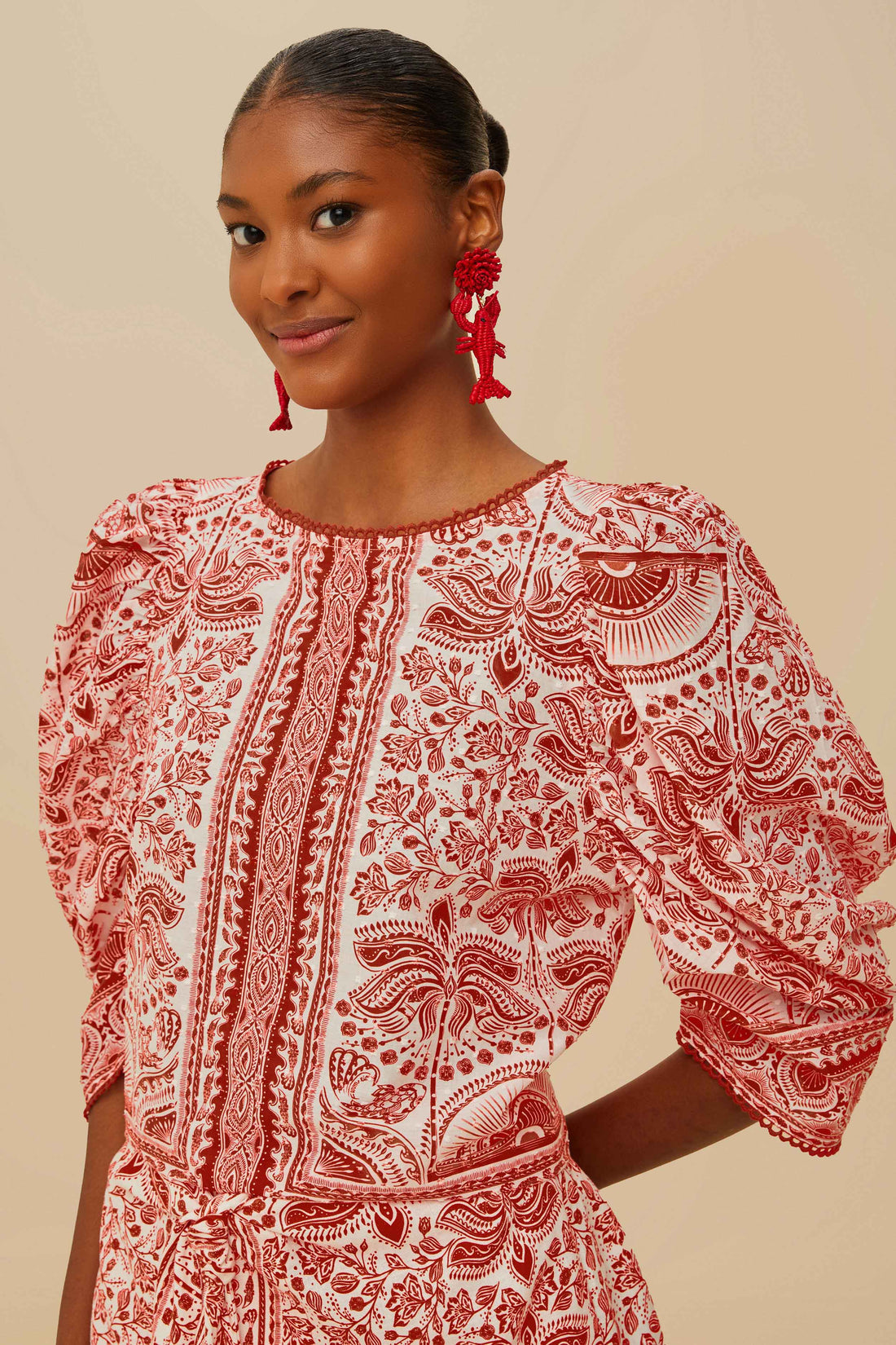 River Ride Red Blouse