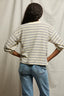 Roxy Bubble Sleeve Sweatshirt- Cobalt/Sugar Strips