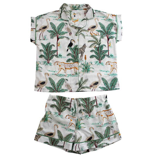 Safari Print PJ Set- Shorts