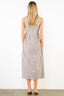 Sleeveless Smocked Gingham Print Dress