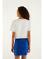 Seahorse Blue Embroidery Mini Skirt