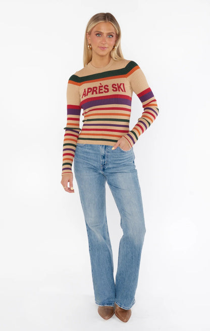 Slopes Sweater- Apres Ski Stripe