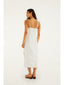 Off-White Sleeveless Midi Shell Dress