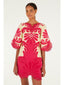 Spring Arabesc Pink Short Sleeve Mini Dress