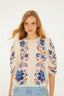 Renata Floral Sand Blouse