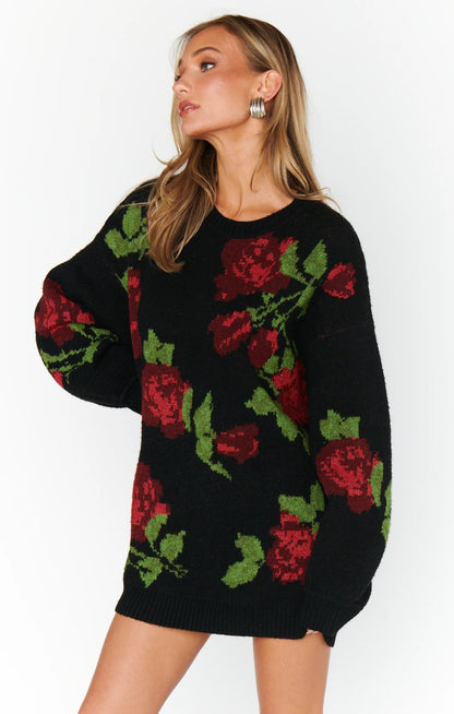 Summit Sweater- Send Me Roses