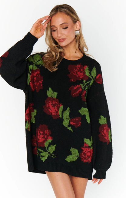 Summit Sweater- Send Me Roses