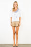 Puff Sleeve Embroidered Sail Boat Top