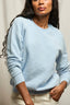 Ziggy Reverse Fleece Crew- Powder Blue
