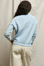 Ziggy Reverse Fleece Crew- Powder Blue