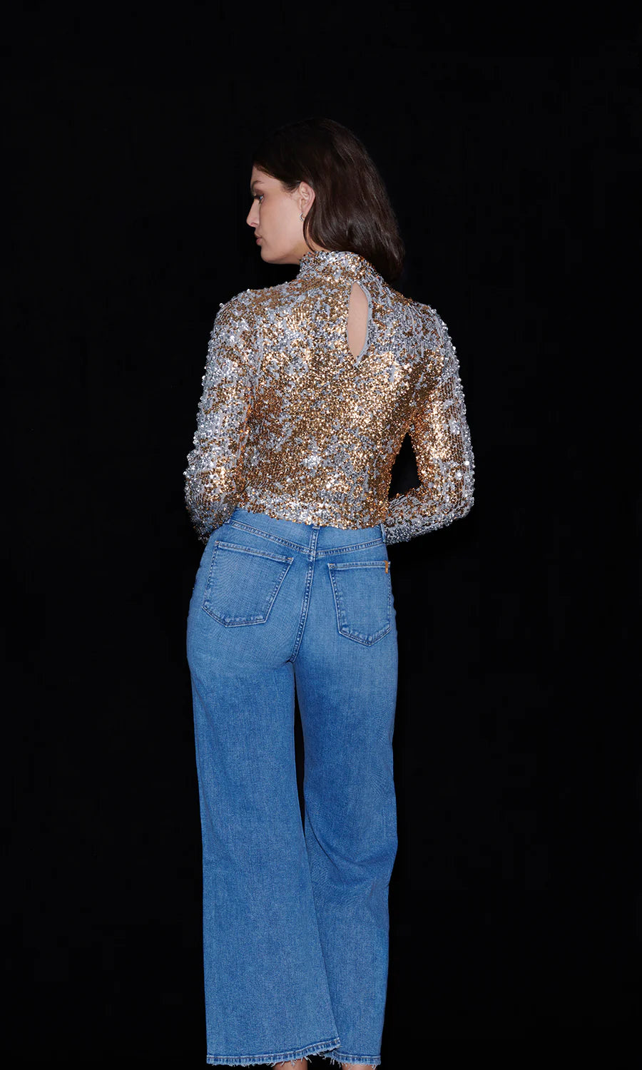 Brigitta Confetti Sequin Top