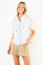 Button Up Embroidered Top