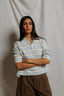 Daria Rugby Shirt- Powder Blue Stripe