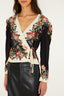 Winter Floral Cream Long Sleeve Blouse