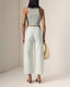 Minty Floral Mid Rise Selena Crop