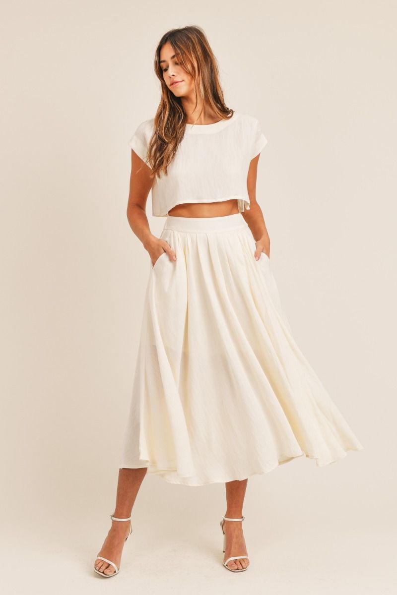 Crop Top and Skirt Set