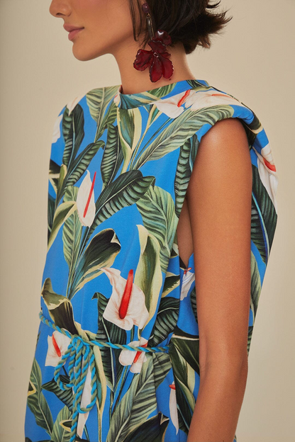 Anthurium Garden Mini T-Shirt Dress