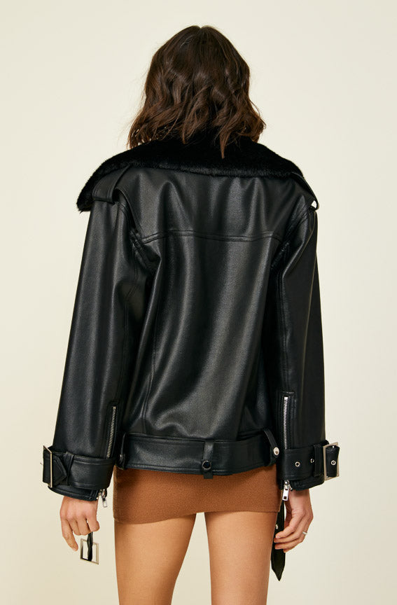 Moto Faux Leather Jacket